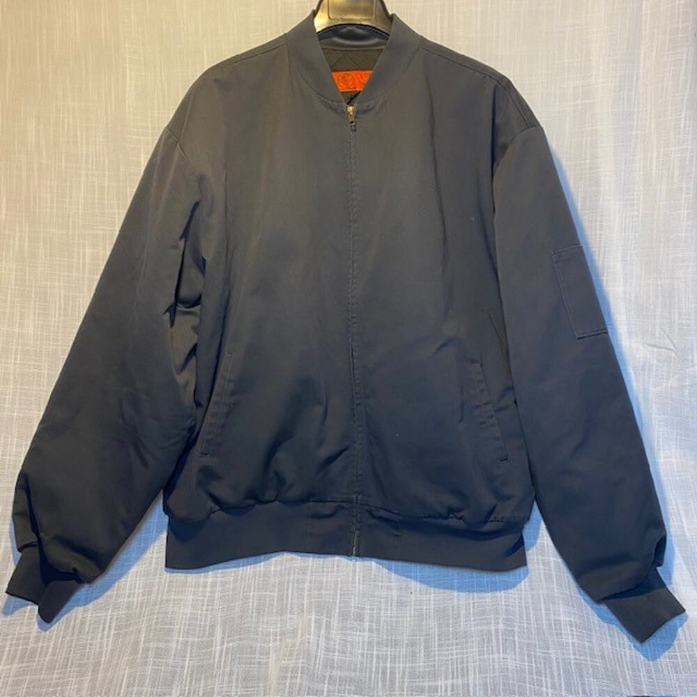 Red Kap Gray Workwear Perma Lined Bomber Jacket JT38NV5 Mens XL